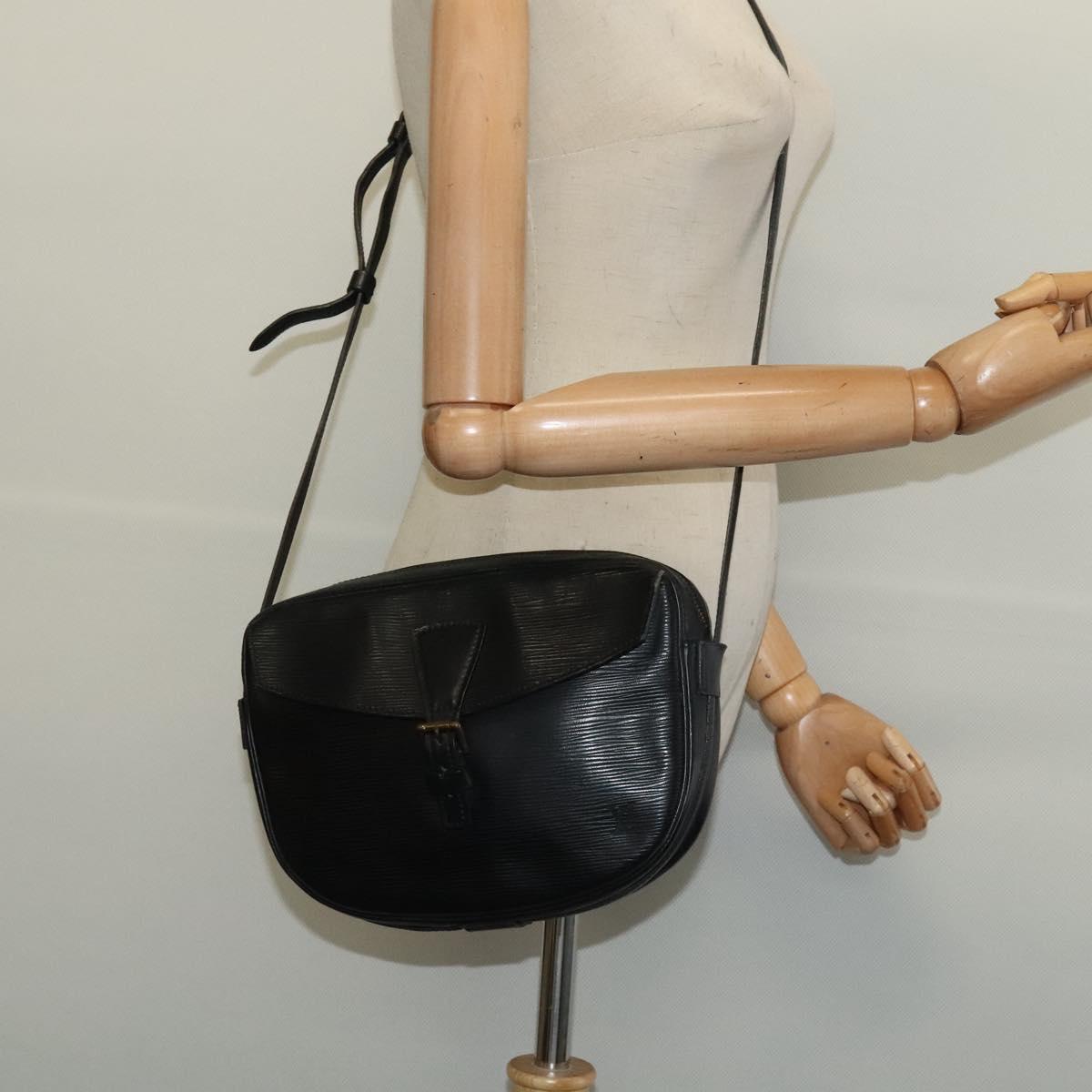 LOUIS VUITTON Epi Jeune Fille MM Shoulder Bag Black M52152 LV Auth 141082