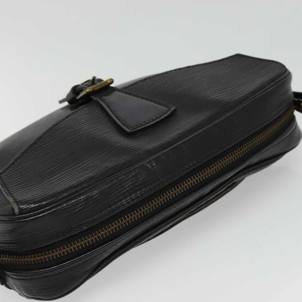 LOUIS VUITTON Epi Jeune Fille MM Shoulder Bag Black M52152 LV Auth 141082