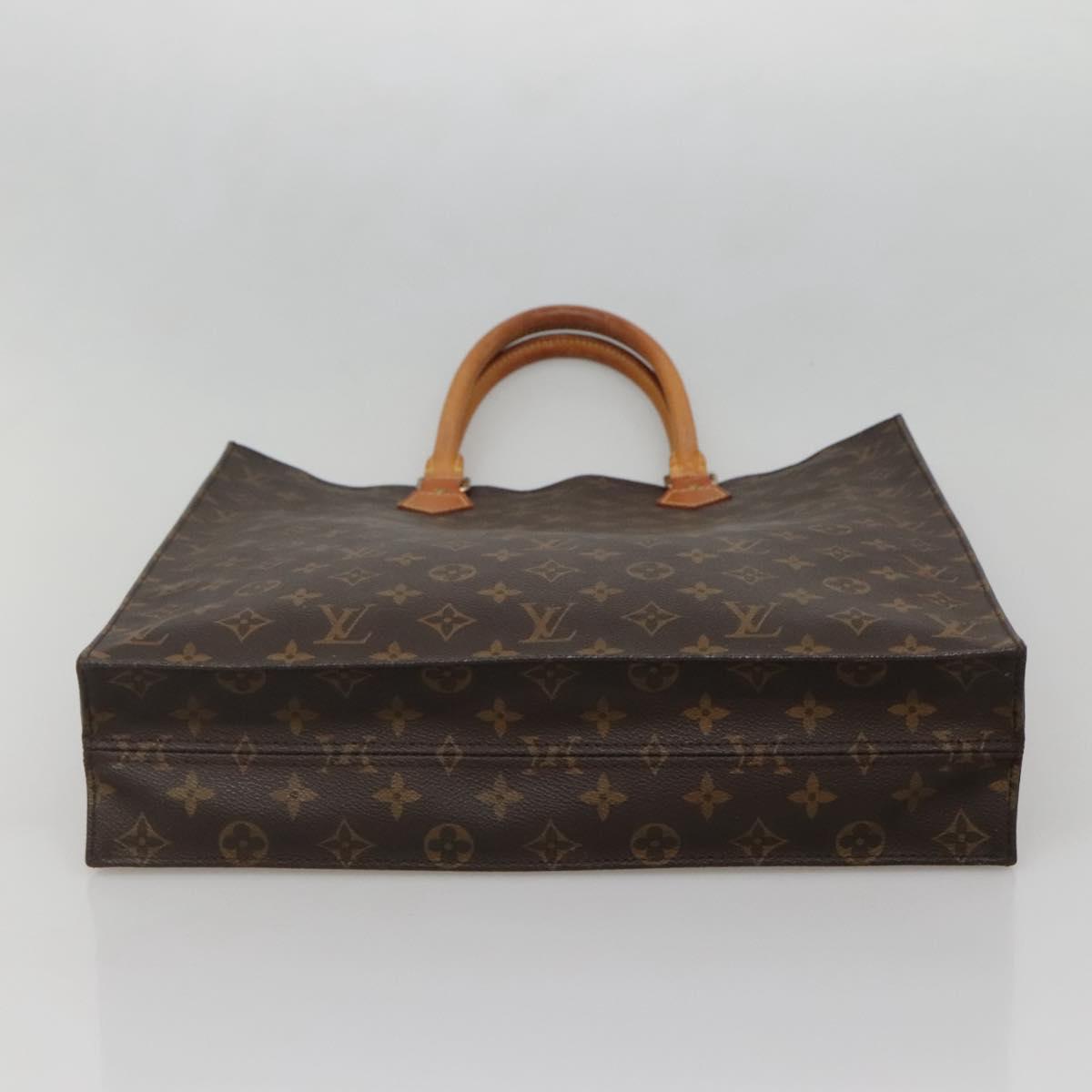 LOUIS VUITTON Monogram Sac Plat Hand Bag M51140 LV Auth 141088
