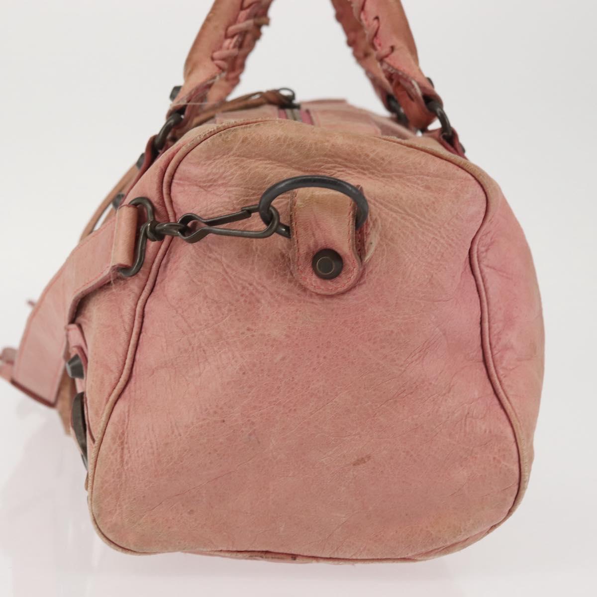 BALENCIAGA The Twiggy Hand Bag Leather 2way Pink 128523 Auth 141093
