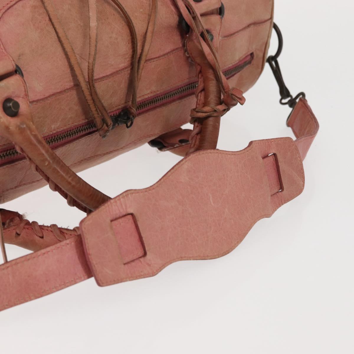 BALENCIAGA The Twiggy Hand Bag Leather 2way Pink 128523 Auth 141093