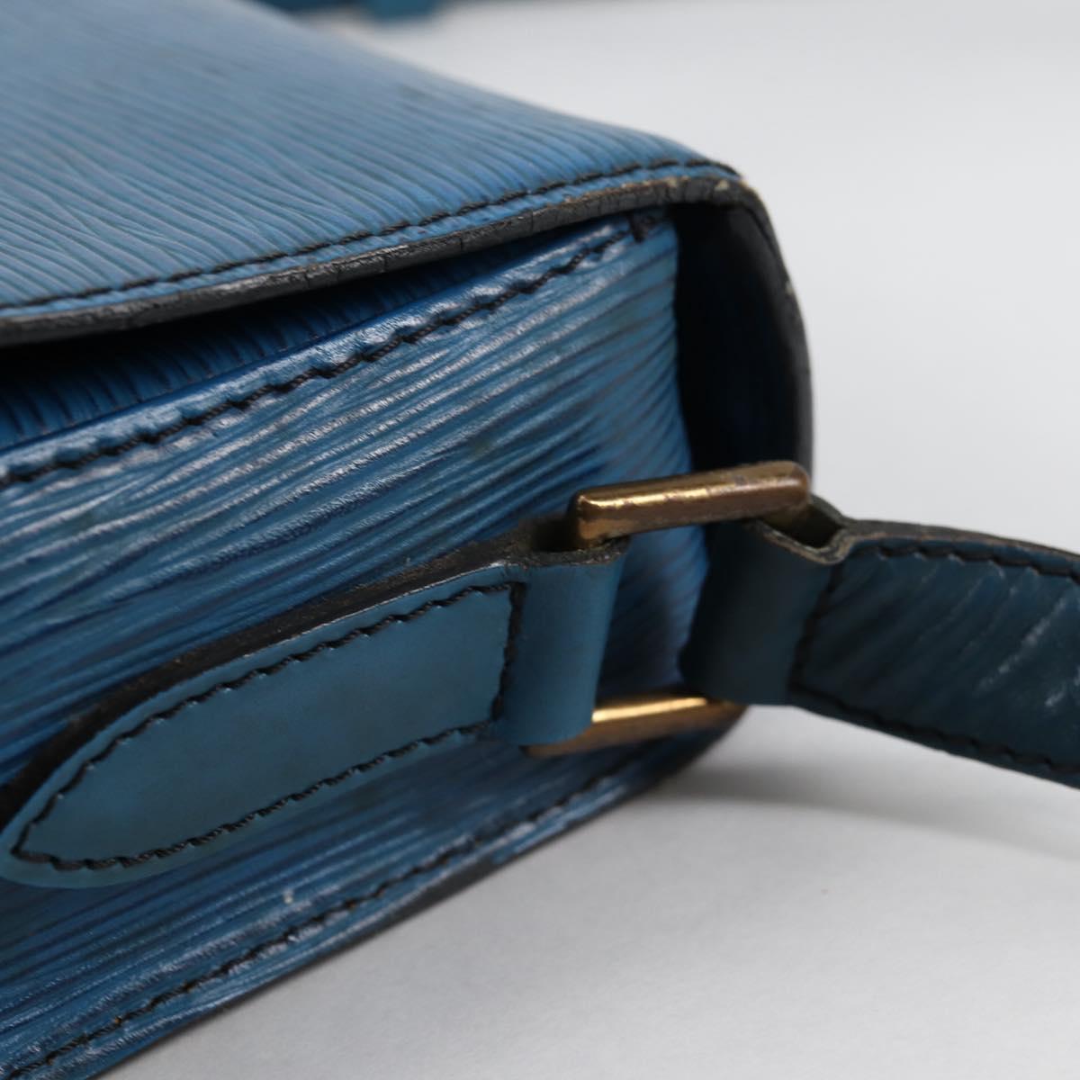 LOUIS VUITTON Epi Saint Cloud GM Shoulder Bag Toledo Blue M52195 LV Auth 141111