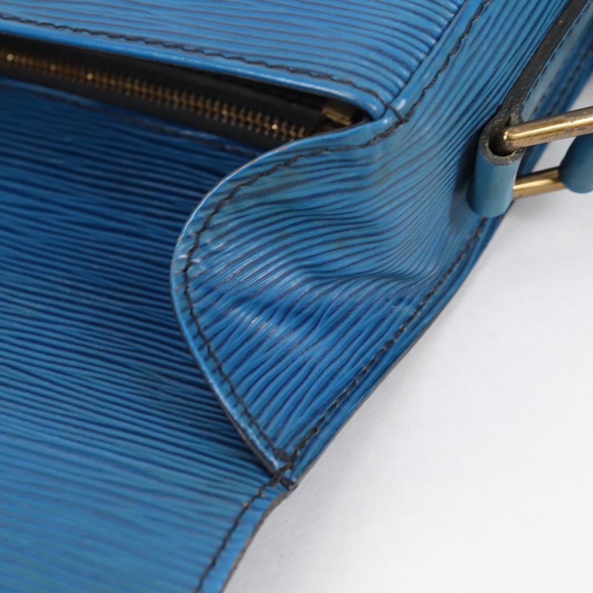 LOUIS VUITTON Epi Saint Cloud GM Shoulder Bag Toledo Blue M52195 LV Auth 141111