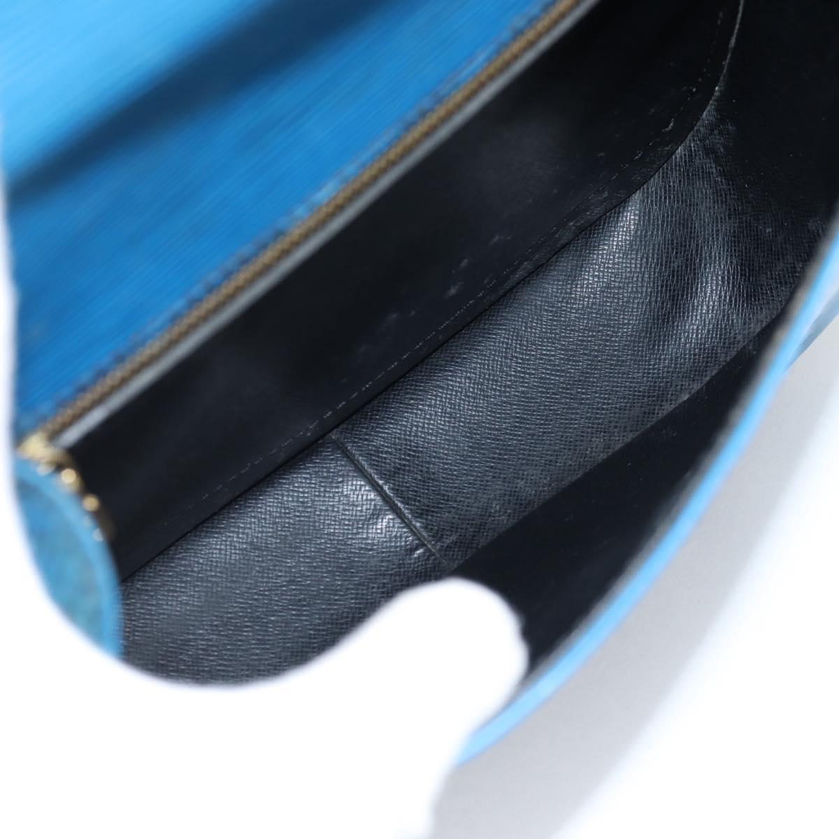 LOUIS VUITTON Epi Saint Cloud GM Shoulder Bag Toledo Blue M52195 LV Auth 141111