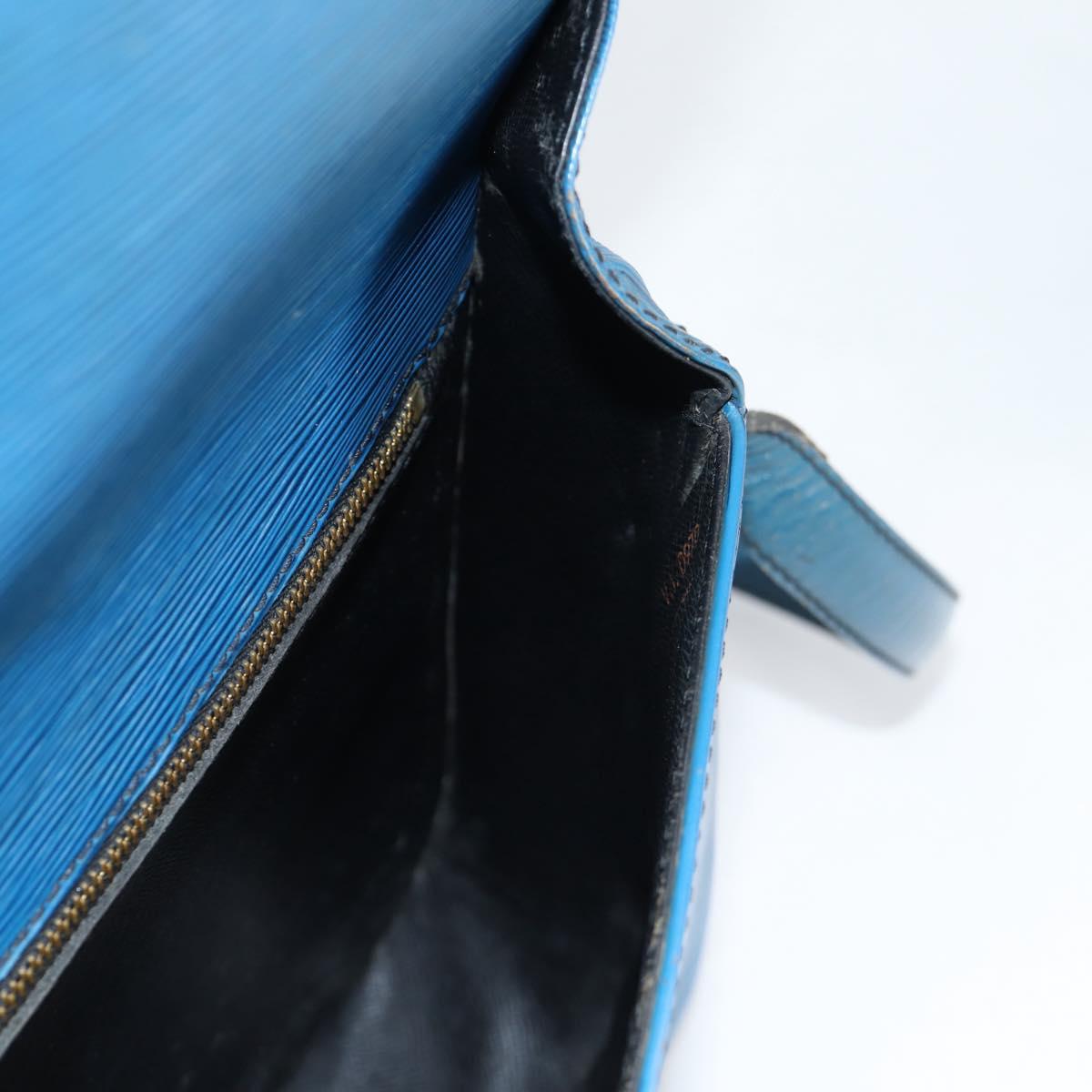 LOUIS VUITTON Epi Saint Cloud GM Shoulder Bag Toledo Blue M52195 LV Auth 141111