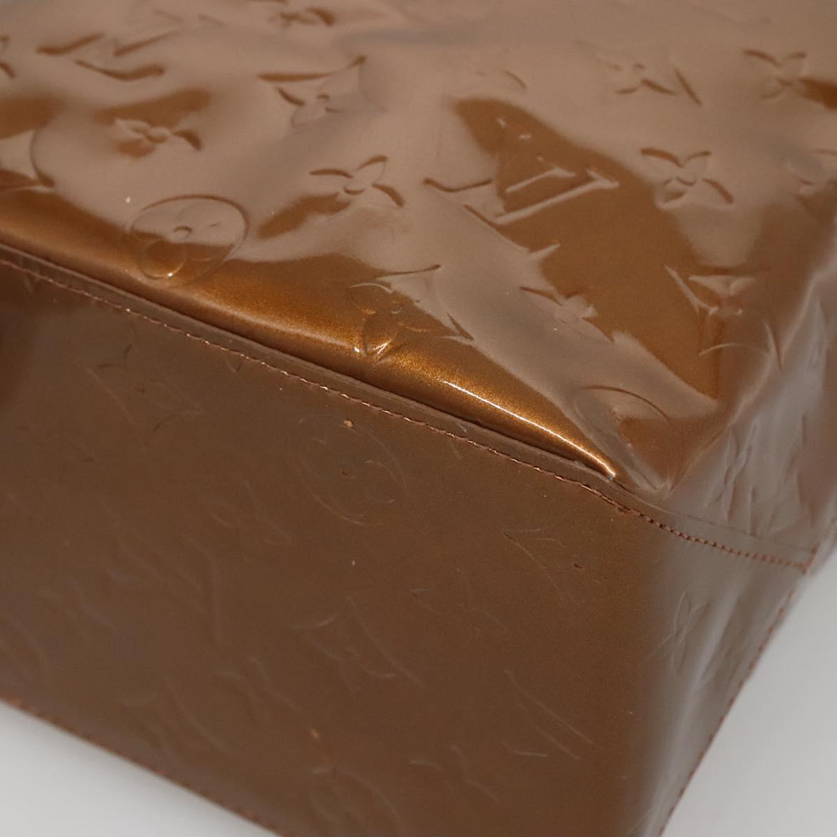 LOUIS VUITTON Monogram Vernis Reade MM Hand Bag Bronze M91143 LV Auth 141114