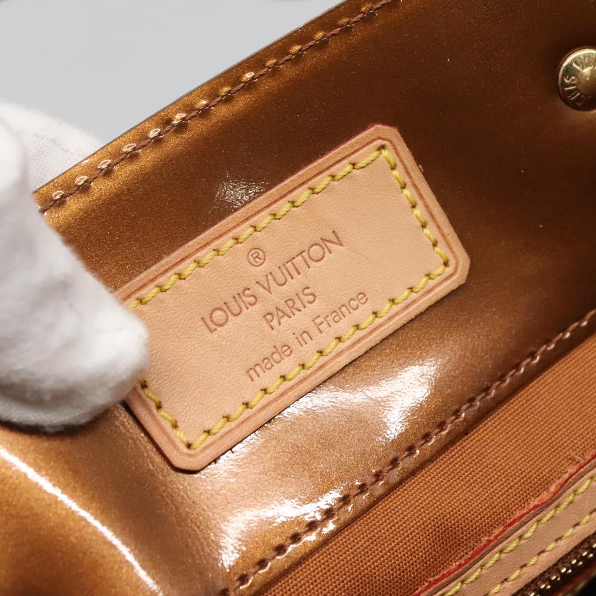 LOUIS VUITTON Monogram Vernis Reade MM Hand Bag Bronze M91143 LV Auth 141114