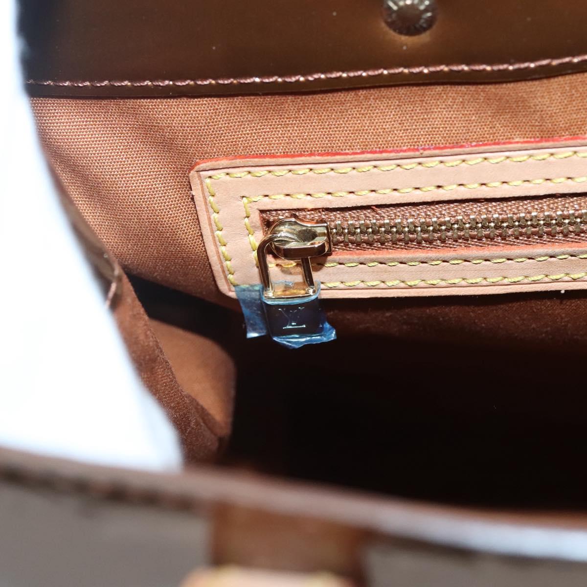 LOUIS VUITTON Monogram Vernis Reade MM Hand Bag Bronze M91143 LV Auth 141114