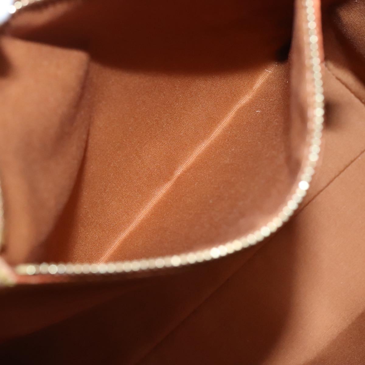 LOUIS VUITTON Monogram Vernis Reade MM Hand Bag Bronze M91143 LV Auth 141114