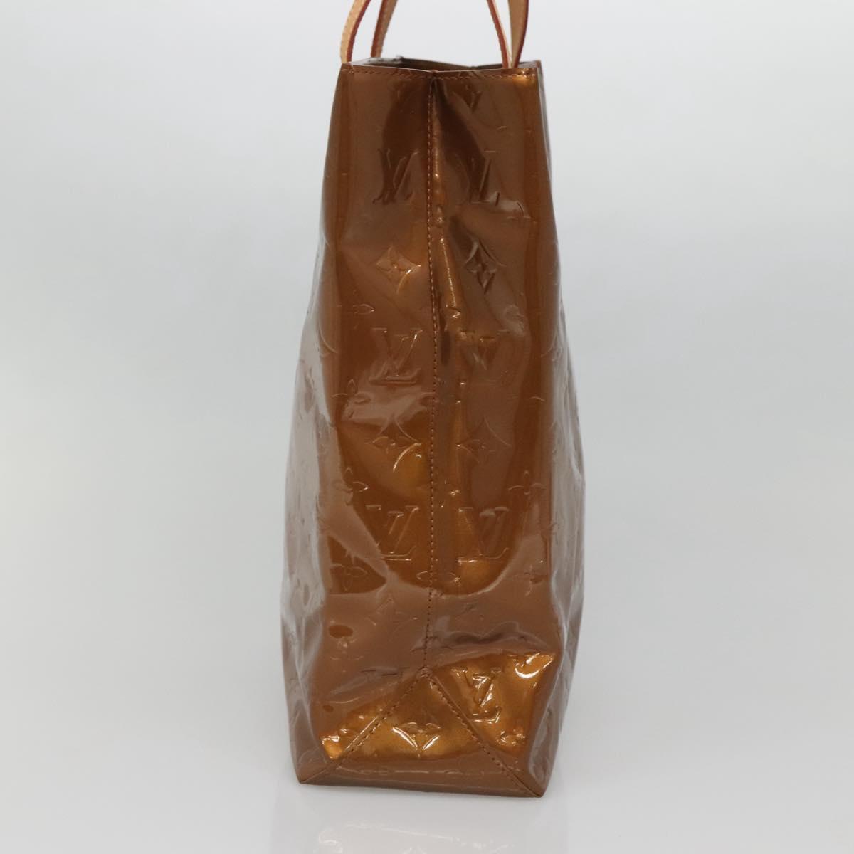 LOUIS VUITTON Monogram Vernis Reade MM Hand Bag Bronze M91143 LV Auth 141114