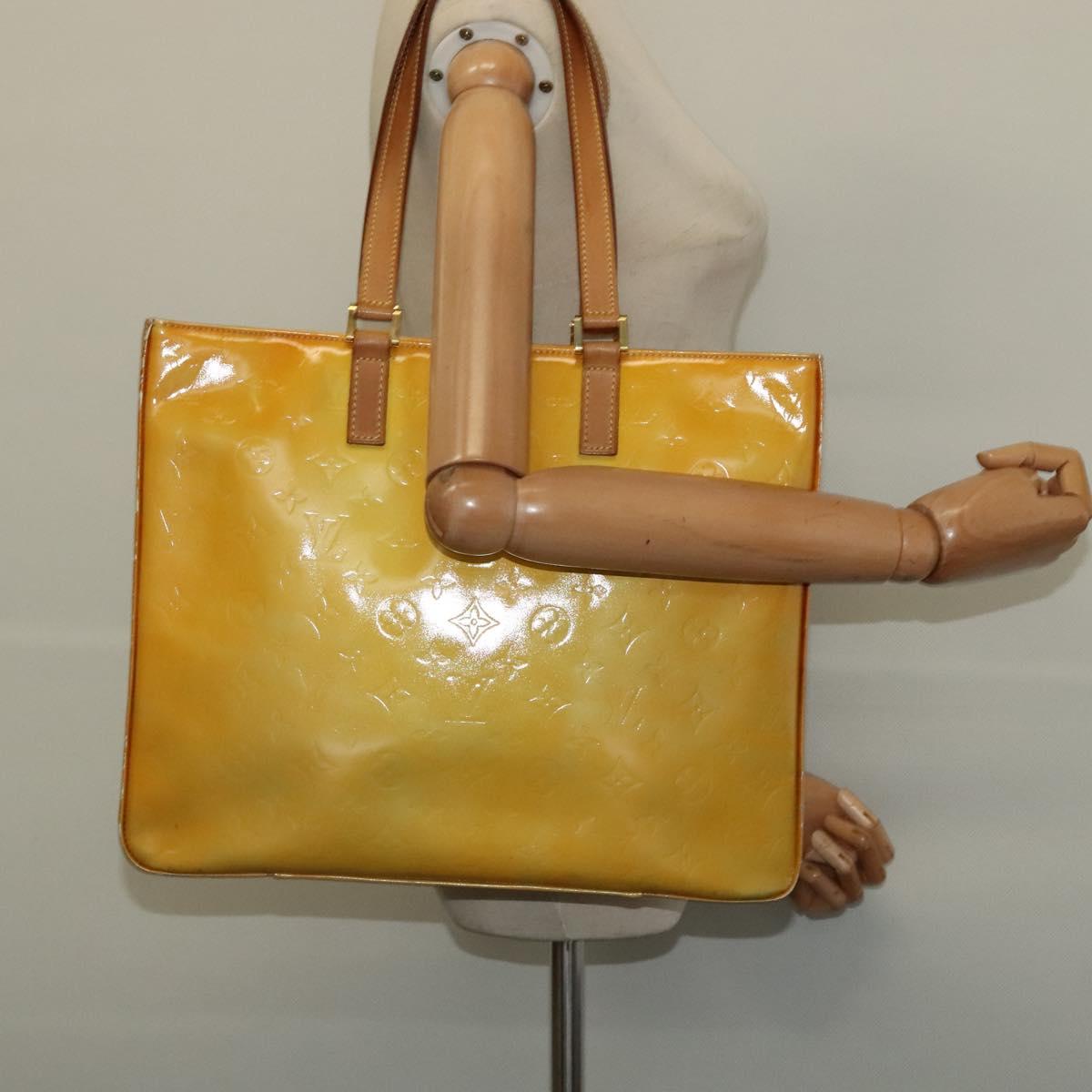 LOUIS VUITTON Monogram Vernis Columbus Tote Bag Gris M91028 LV Auth 141115