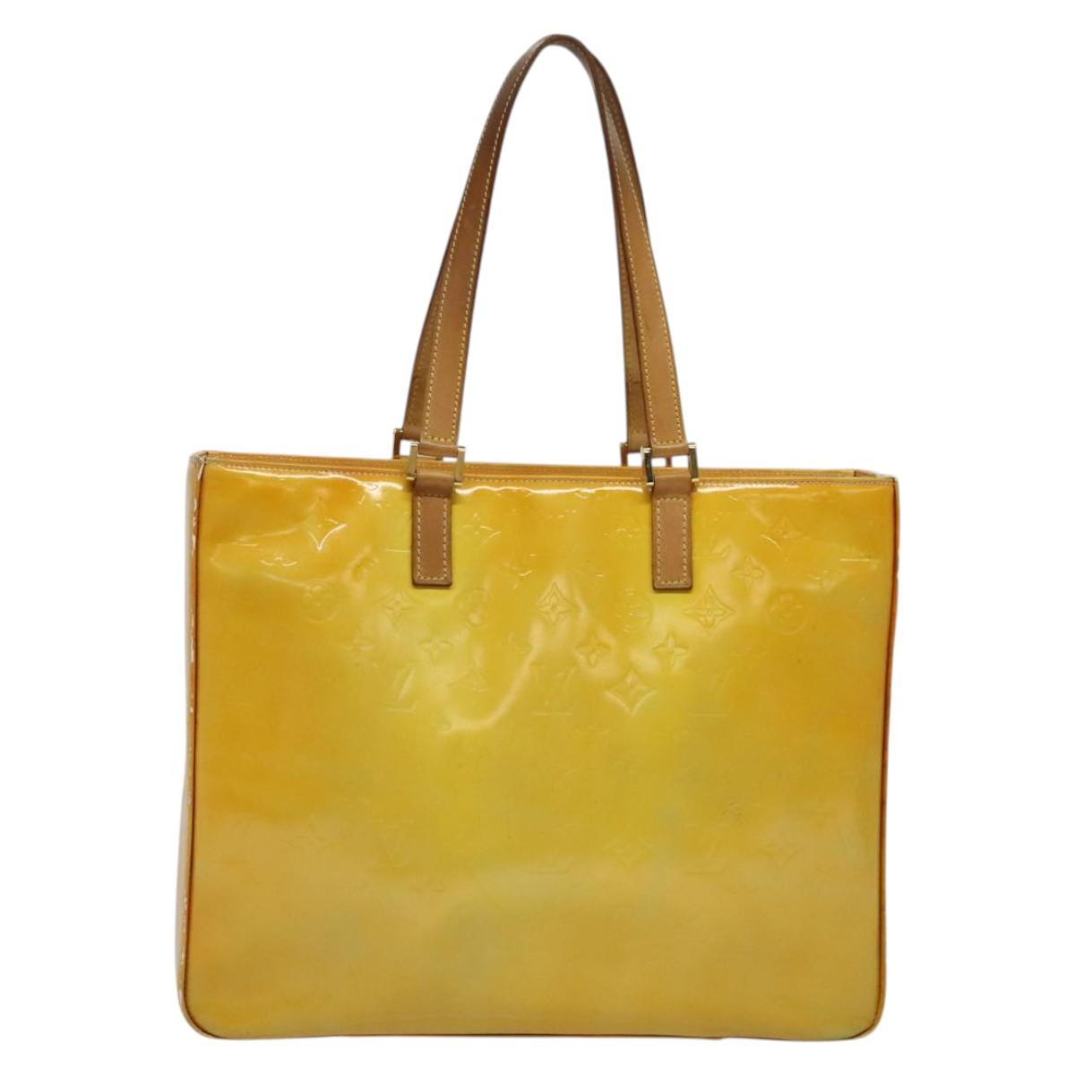 LOUIS VUITTON Monogram Vernis Columbus Tote Bag Gris M91028 LV Auth 141115