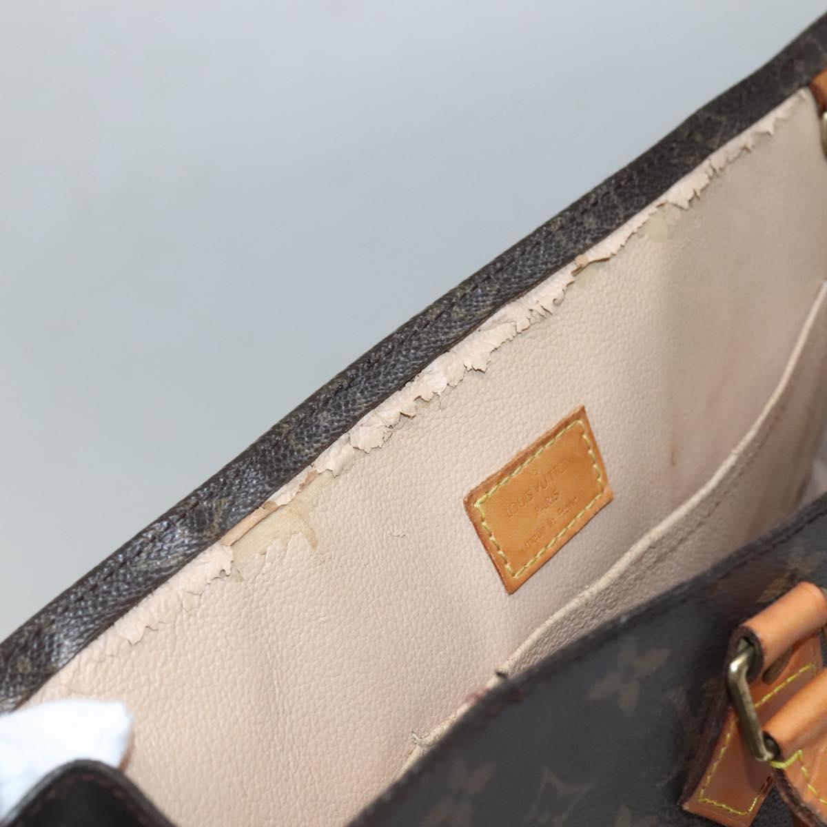 LOUIS VUITTON Monogram Sac Plat Hand Bag M51140 LV Auth 141120