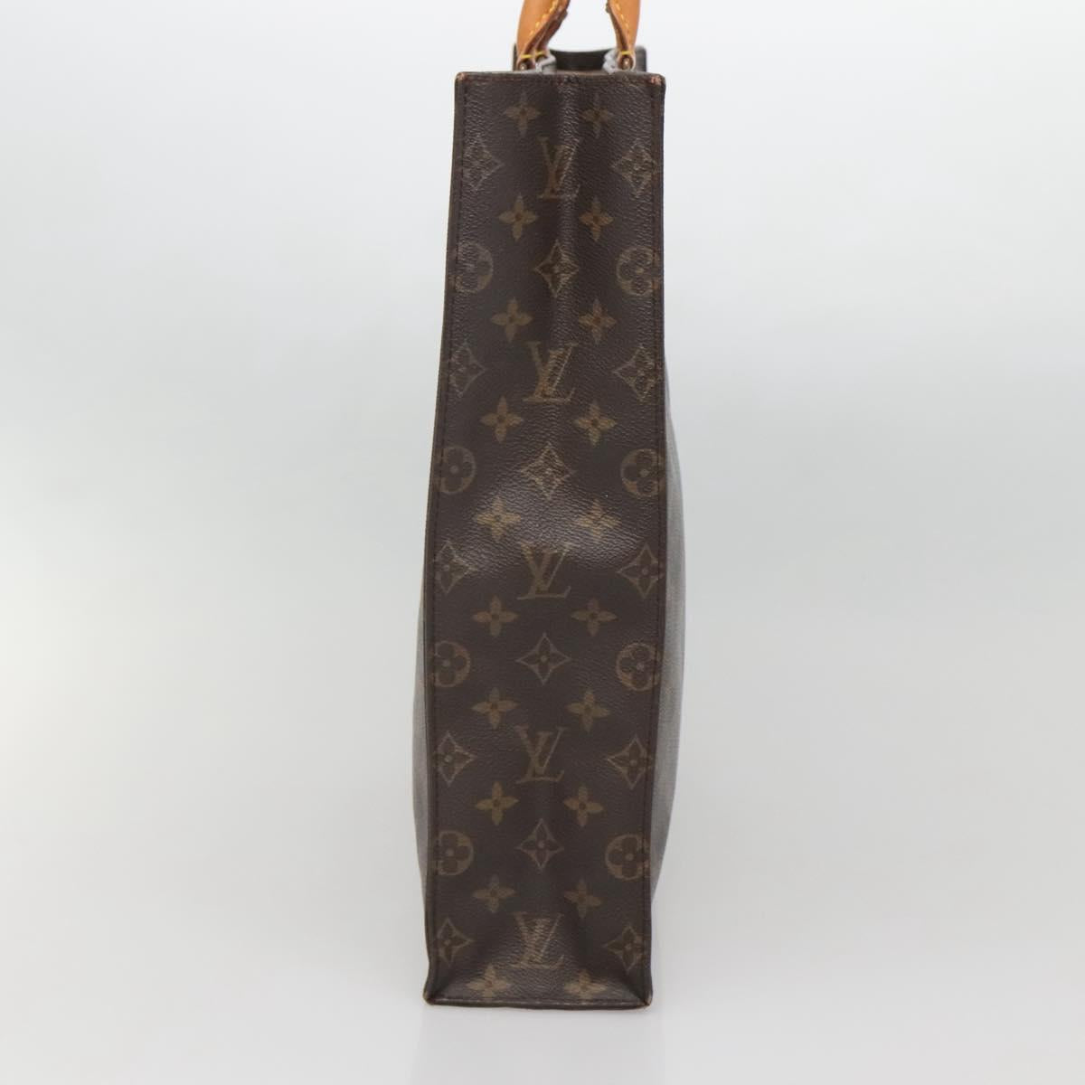 LOUIS VUITTON Monogram Sac Plat Hand Bag M51140 LV Auth 141120