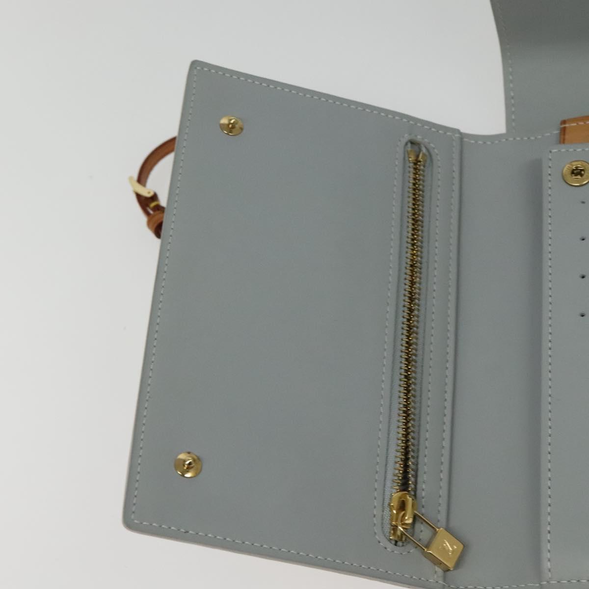 LOUIS VUITTON Monogram Vernis Walker Wallet Gris M91031 LV Auth 141125