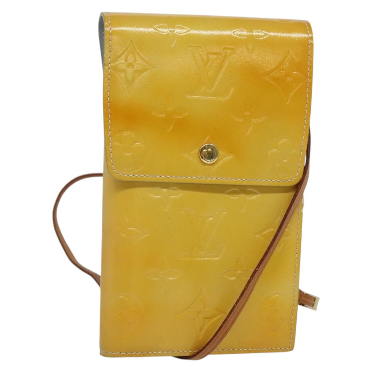 LOUIS VUITTON Monogram Vernis Walker Wallet Gris M91031 LV Auth 141125