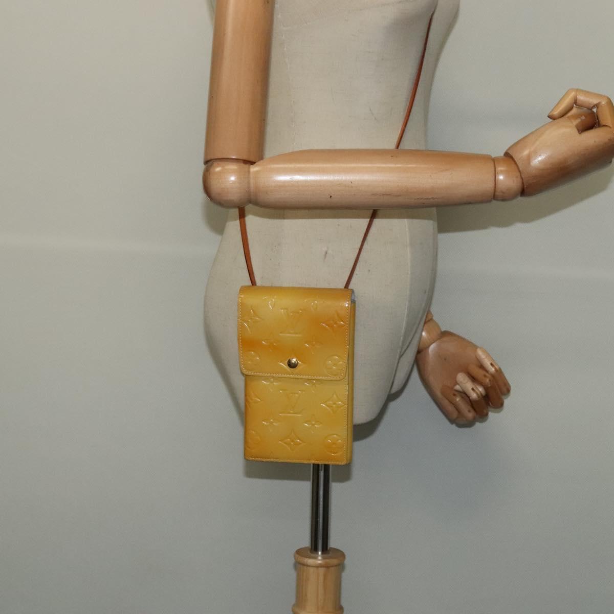 LOUIS VUITTON Monogram Vernis Walker Wallet Gris M91031 LV Auth 141125