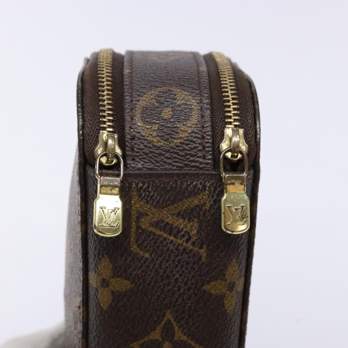 LOUIS VUITTON Monogram Trousse Brush PM Cosmetic Pouch M47510 LV Auth 141126