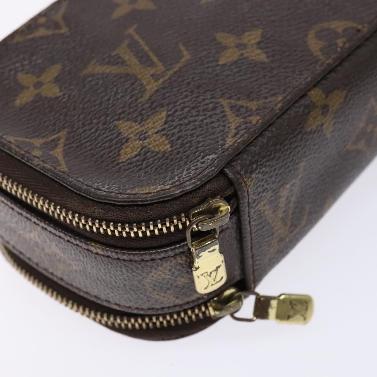 LOUIS VUITTON Monogram Trousse Brush PM Cosmetic Pouch M47510 LV Auth 141126