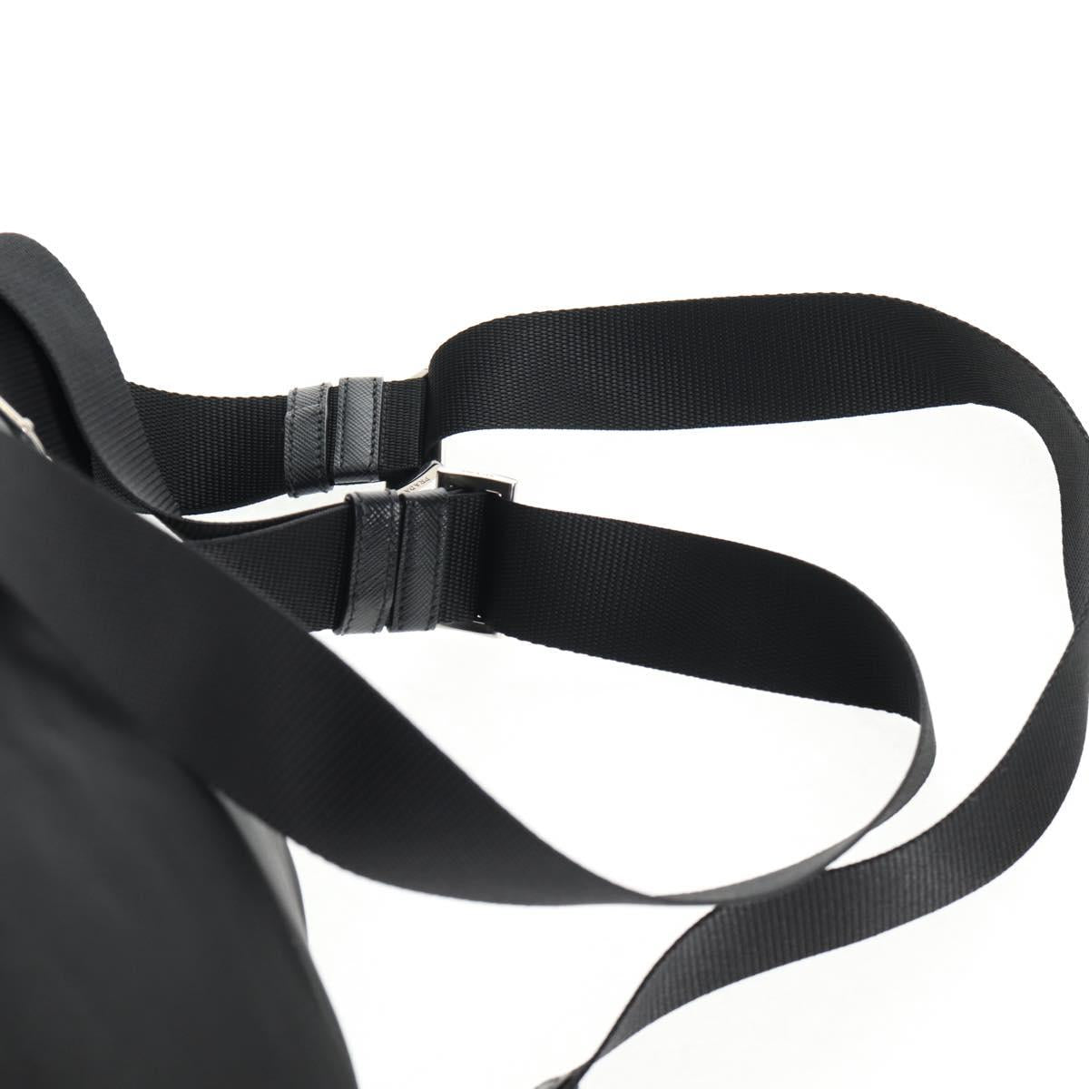 PRADA Sequin Backpack Nylon Black Silver Auth 141151M