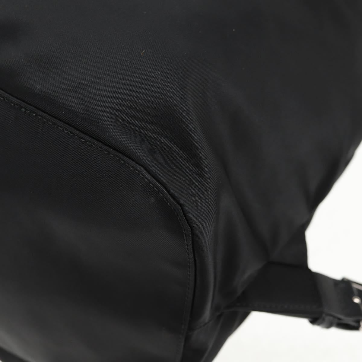 PRADA Sequin Backpack Nylon Black Silver Auth 141151M