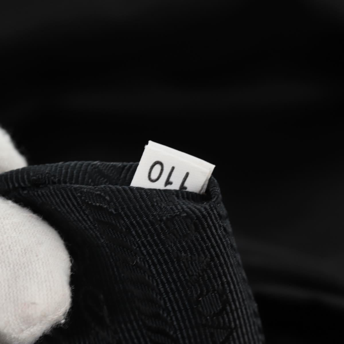 PRADA Sequin Backpack Nylon Black Silver Auth 141151M