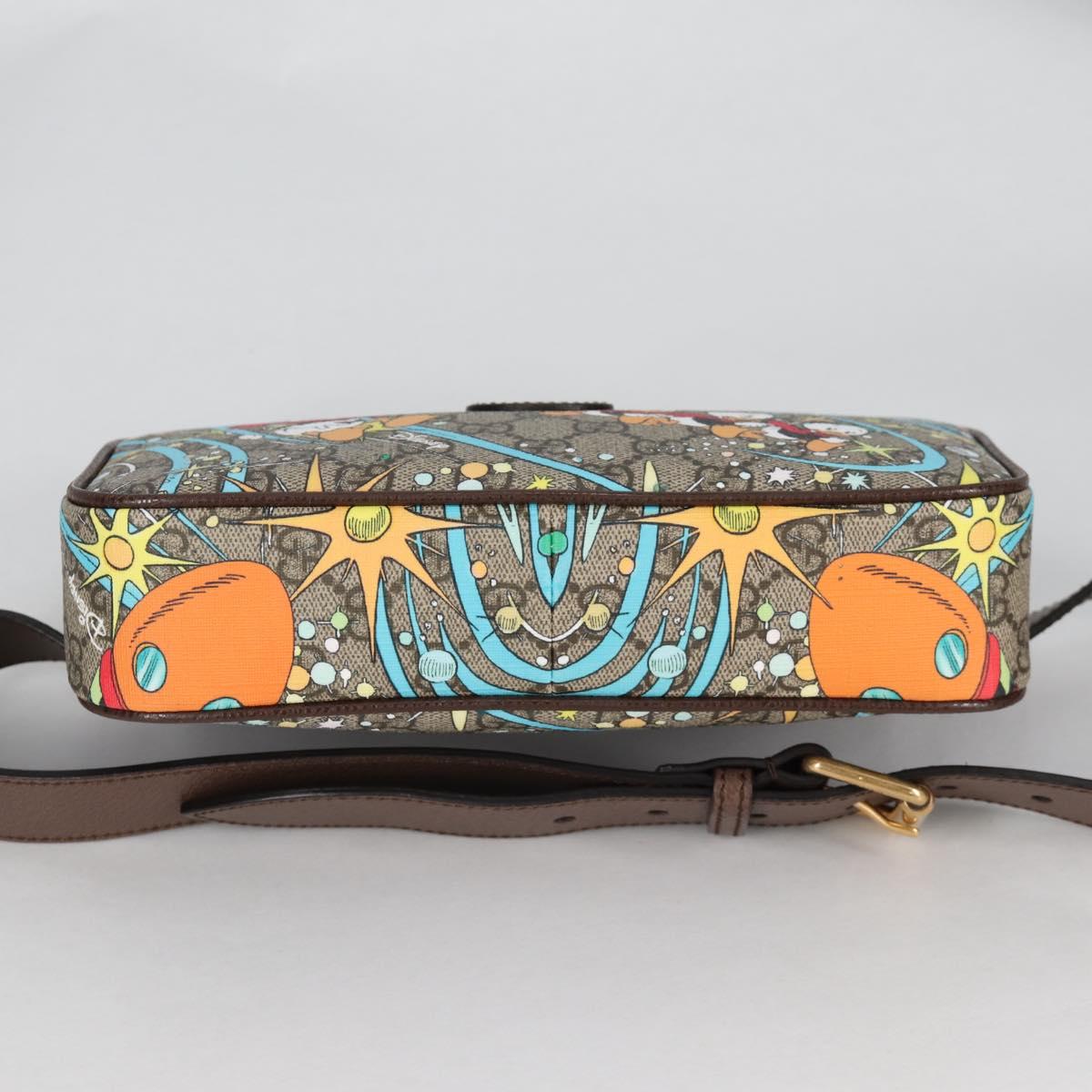 GUCCI GG Supreme Disney Collaboration Waist Bag PVC Beige 602695 Auth 141153SM
