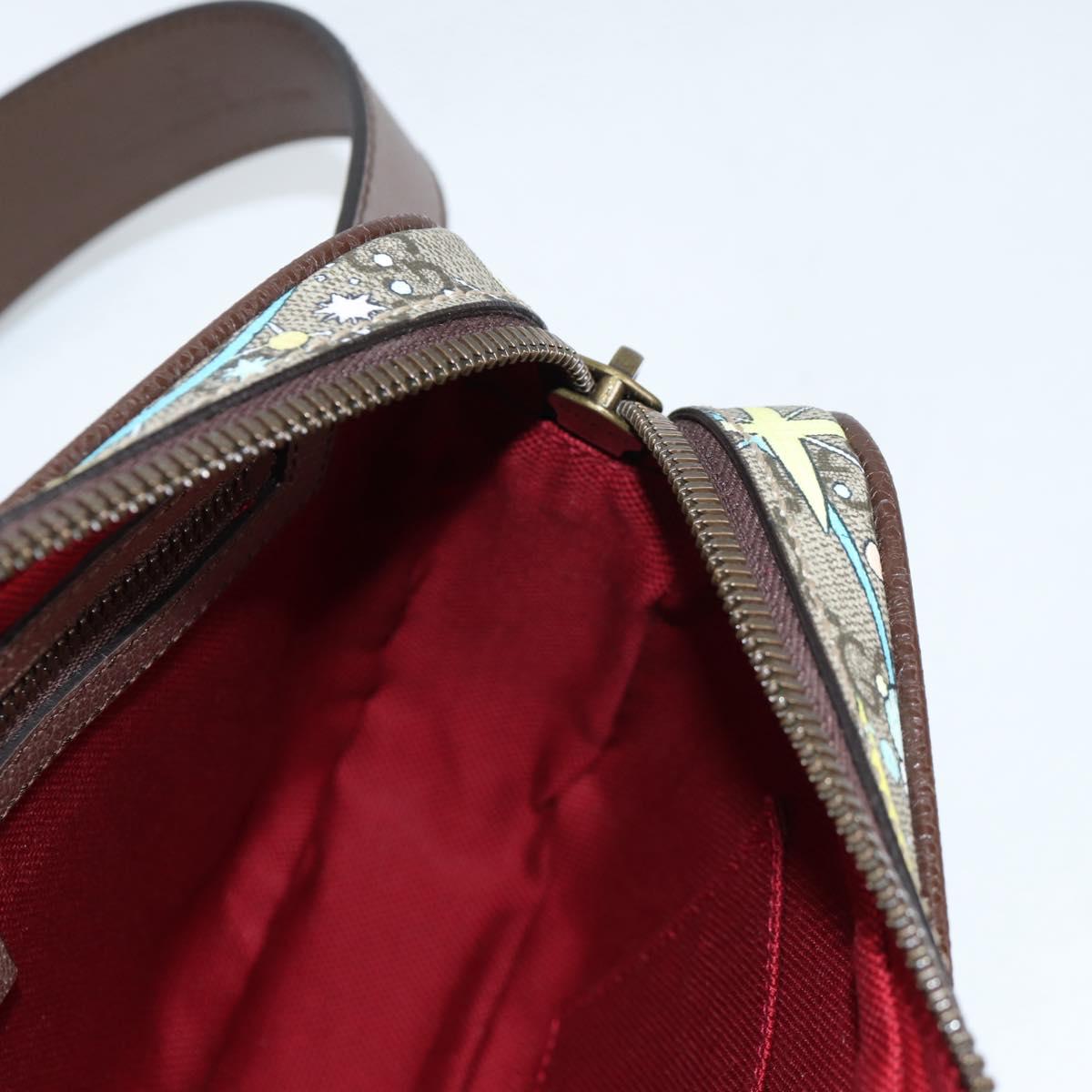 GUCCI GG Supreme Disney Collaboration Waist Bag PVC Beige 602695 Auth 141153SM