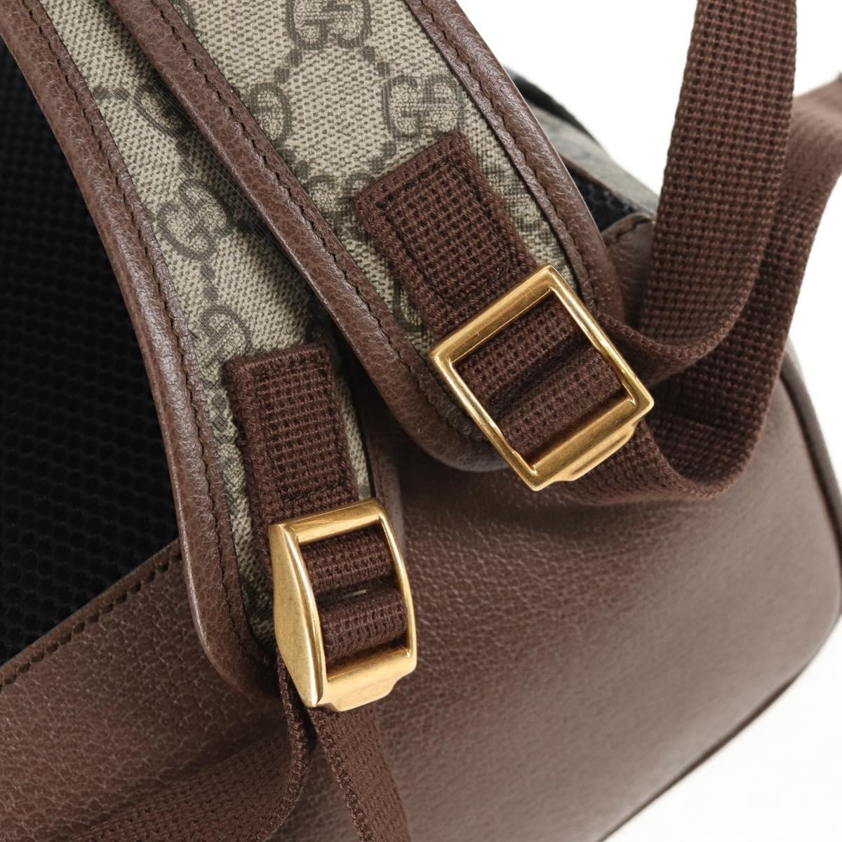 GUCCI GG Supreme Disney Collaboration Backpack PVC Beige Gold 552884 Auth141154M