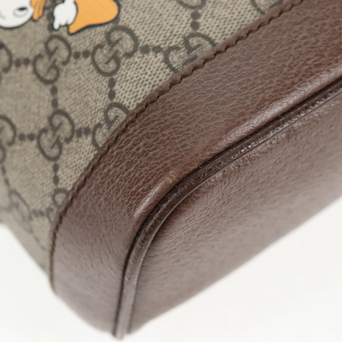 GUCCI GG Supreme Disney Collaboration Backpack PVC Beige Gold 552884 Auth141154M