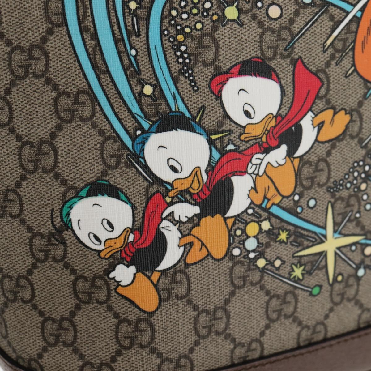 GUCCI GG Supreme Disney Collaboration Backpack PVC Beige Gold 552884 Auth141154M