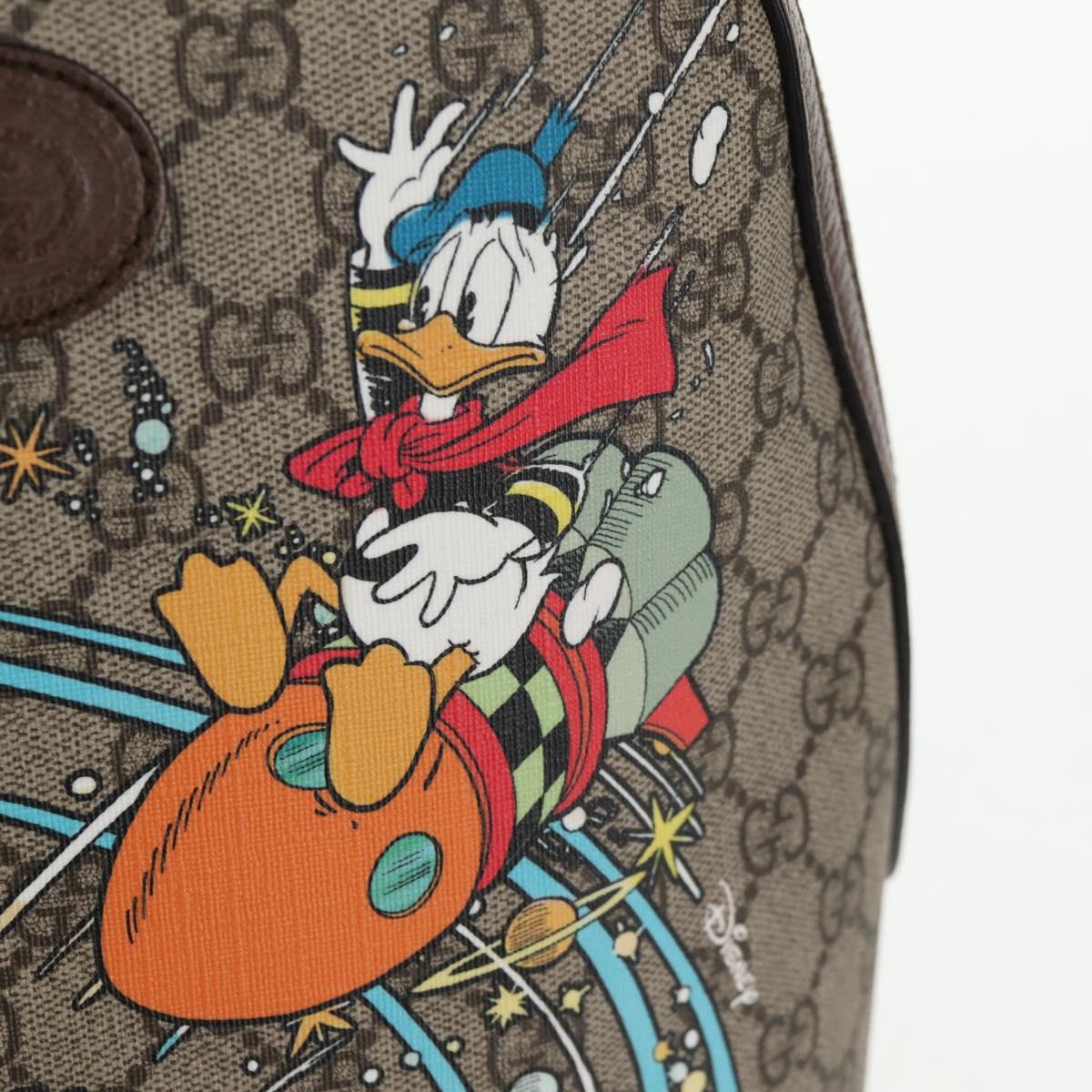 GUCCI GG Supreme Disney Collaboration Backpack PVC Beige Gold 552884 Auth141154M