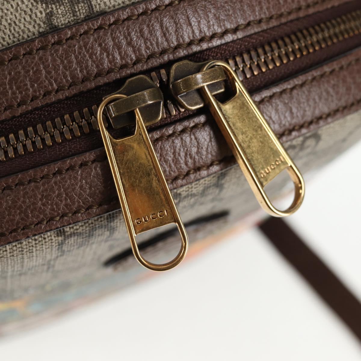 GUCCI GG Supreme Disney Collaboration Backpack PVC Beige Gold 552884 Auth141154M