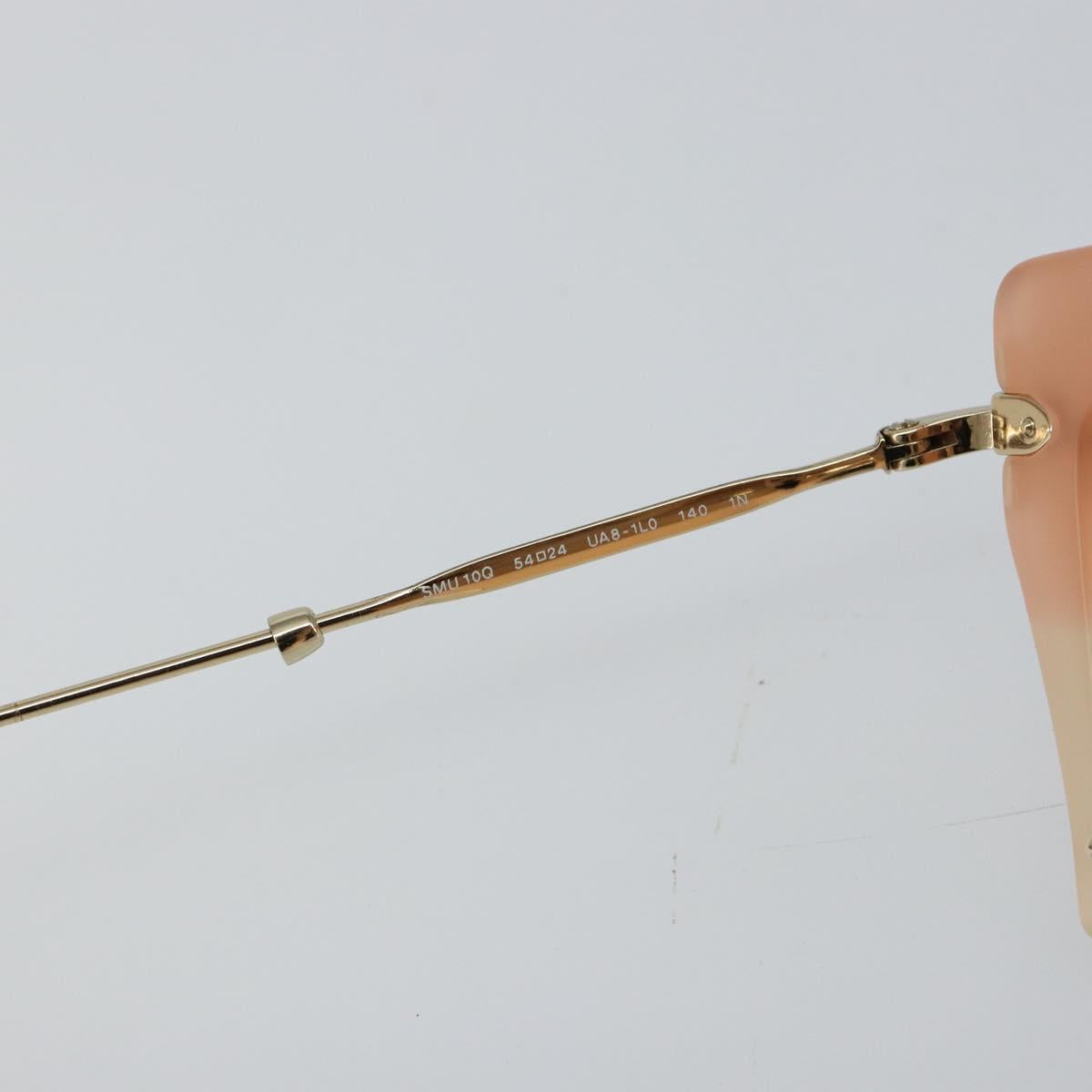 Miu Miu Sunglasses metal Gold Auth 141180