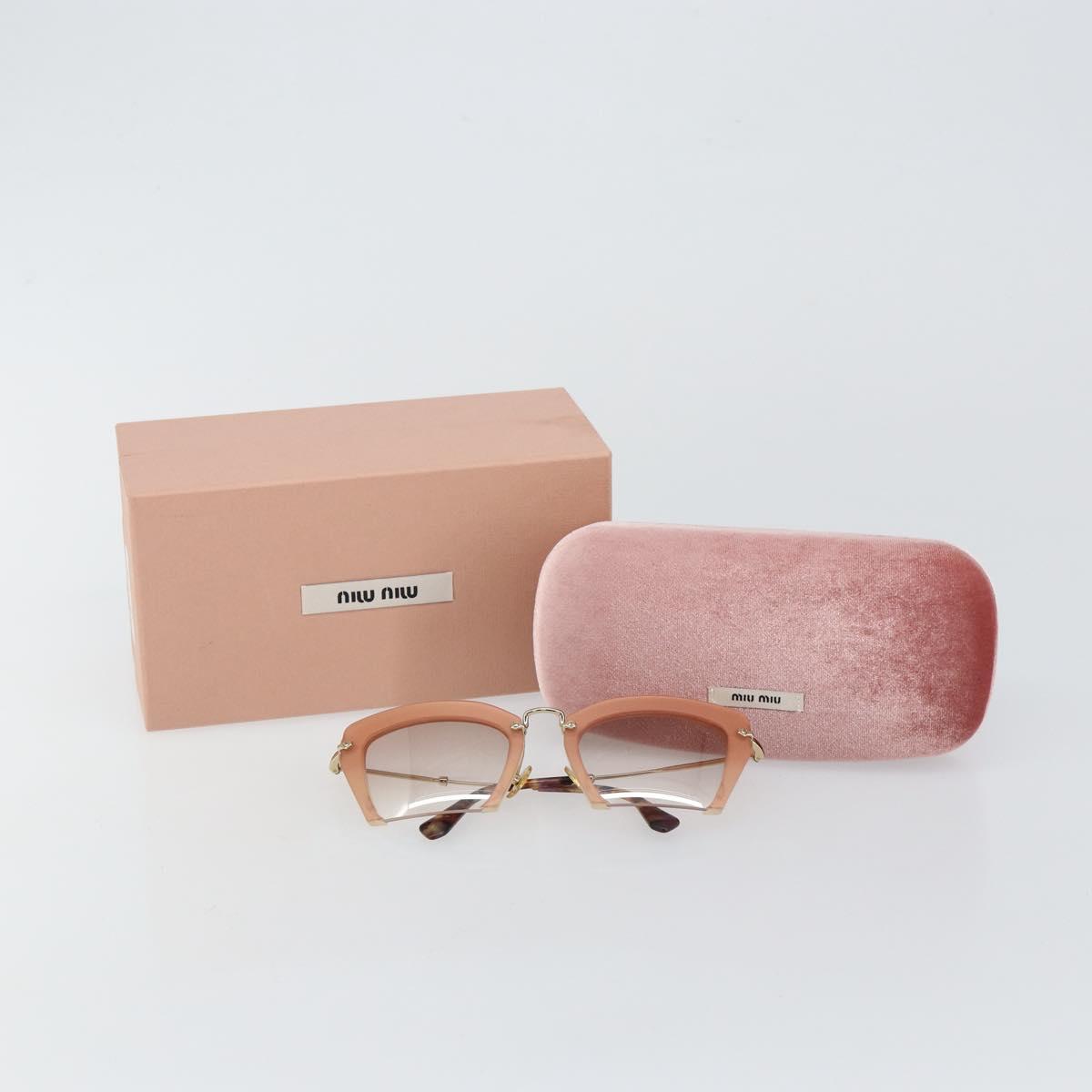 Miu Miu Sunglasses metal Gold Auth 141180