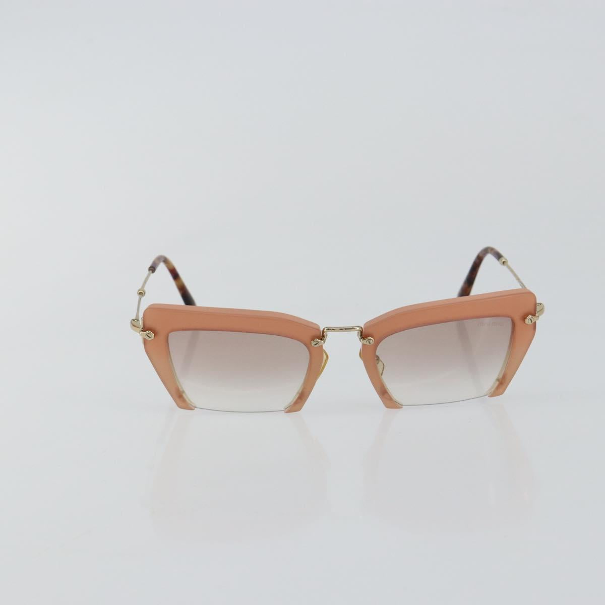 Miu Miu Sunglasses metal Gold Auth 141180