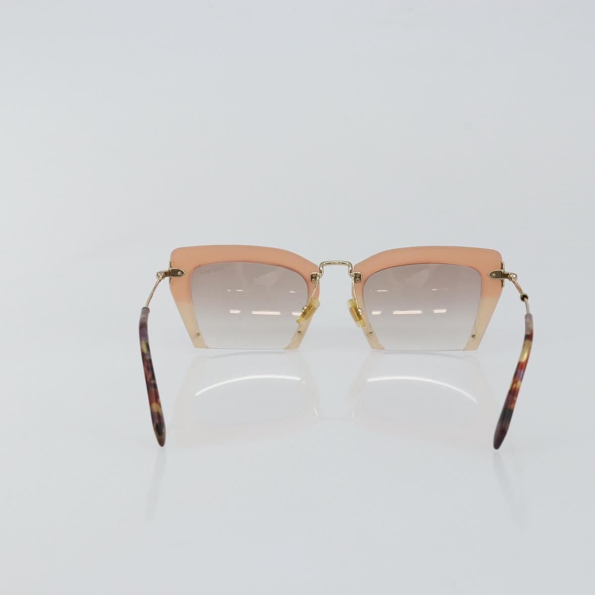 Miu Miu Sunglasses metal Gold Auth 141180