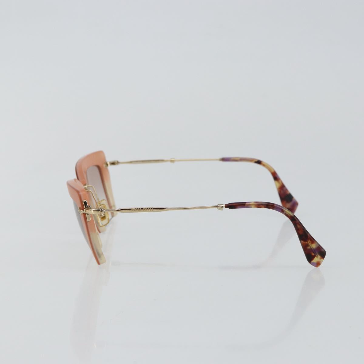Miu Miu Sunglasses metal Gold Auth 141180