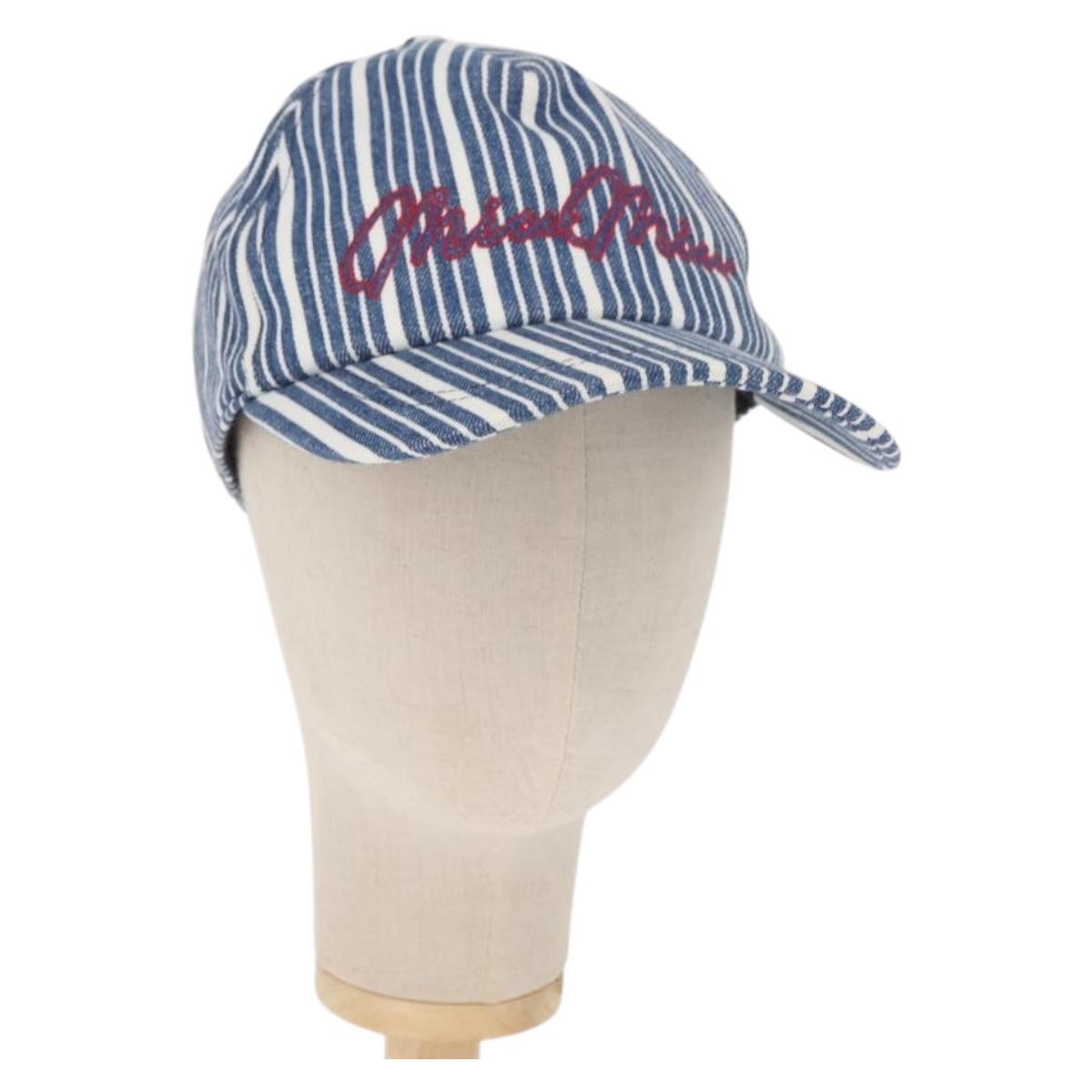 Miu Miu Cap Denim M Blue Auth 141183M