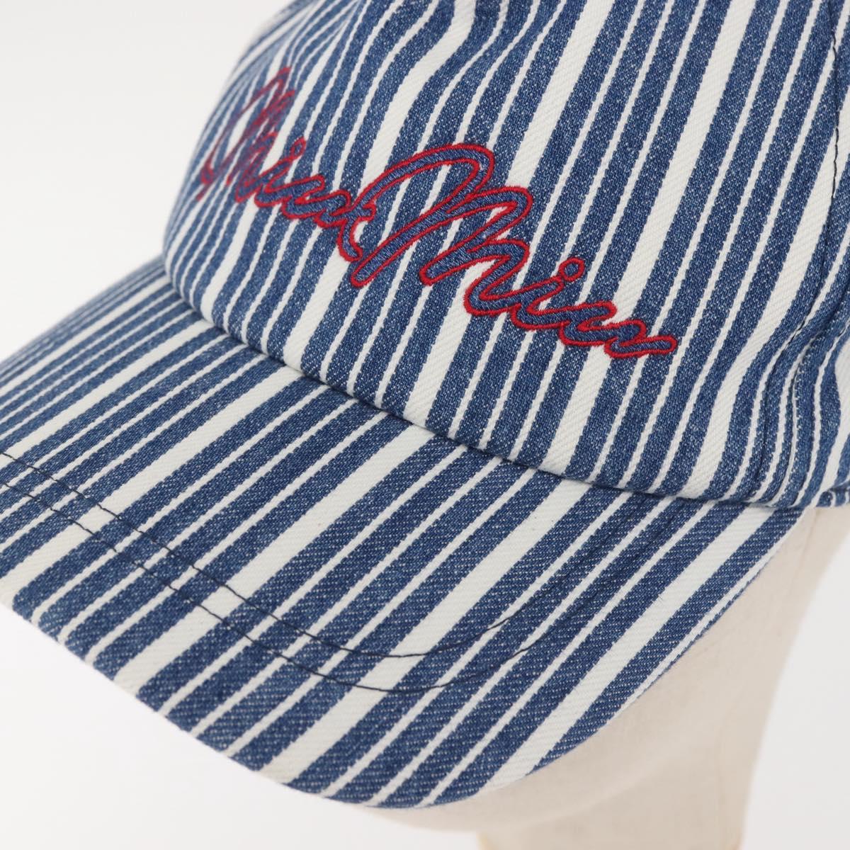 Miu Miu Cap Denim M Blue Auth 141183M