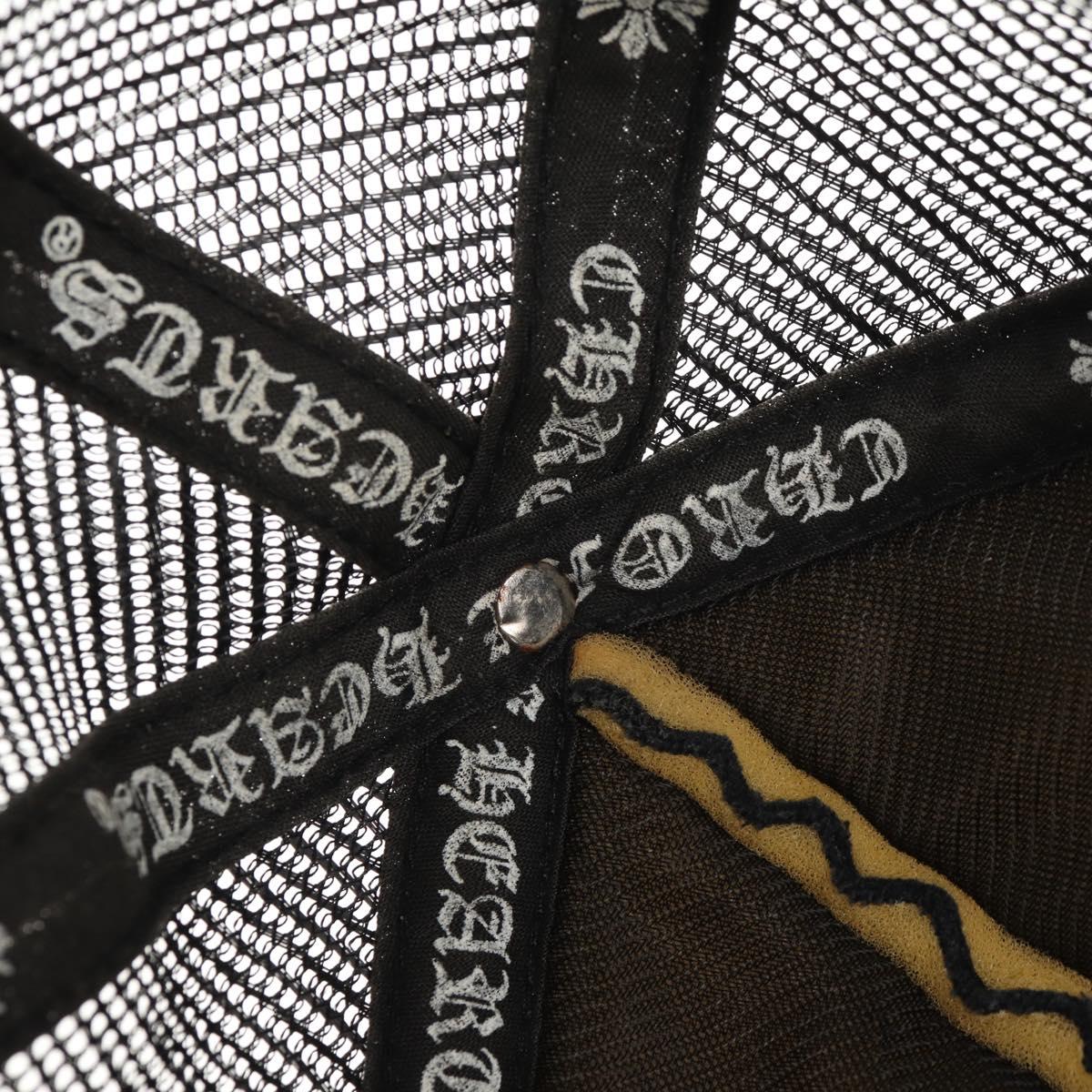 Chrome Hearts CH Patch Cross Ball Mesh Tracker Cap Cotton Black Auth 141185M