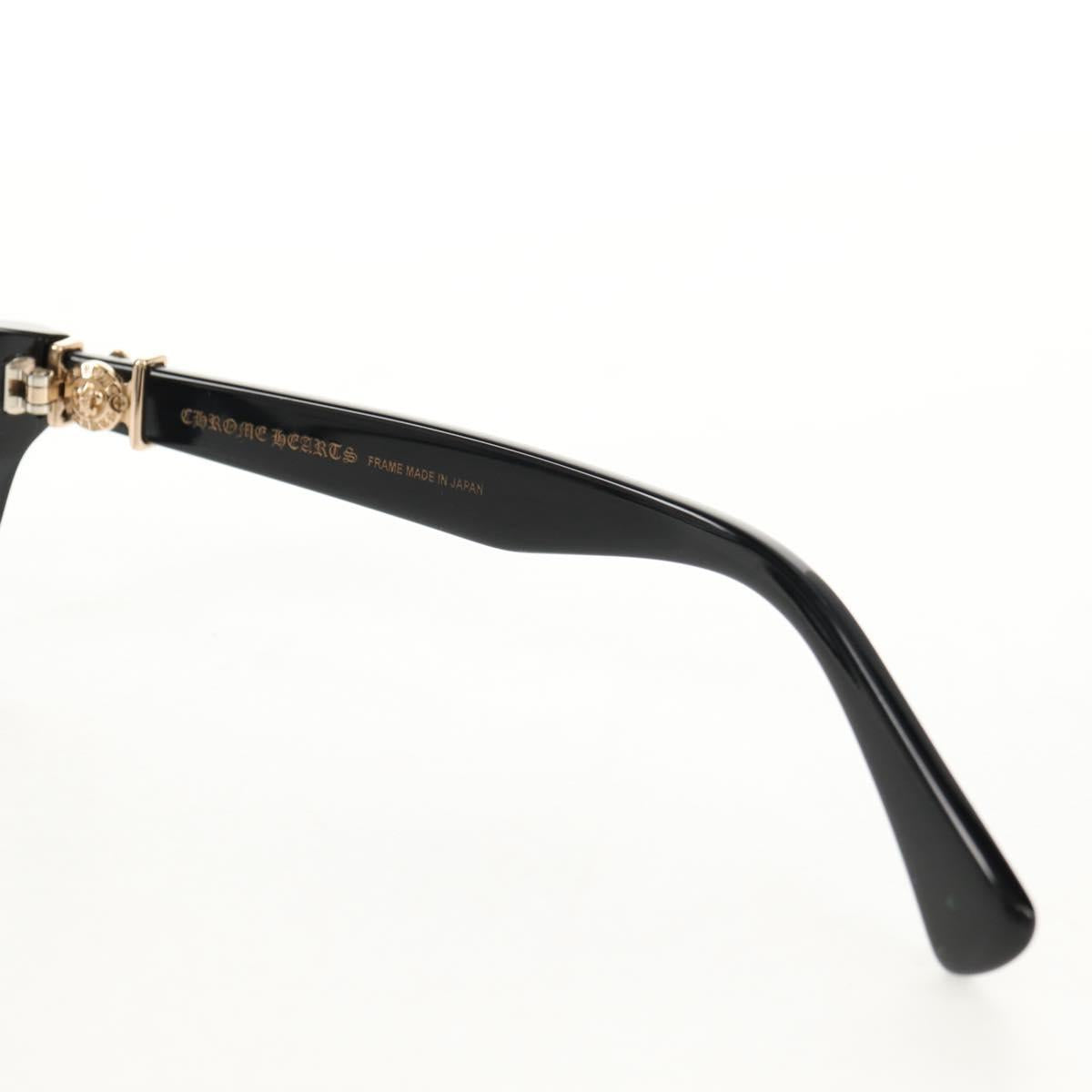 Chrome Hearts GITTIN ANY BS Flare Glasses plastic Black Auth 141196M