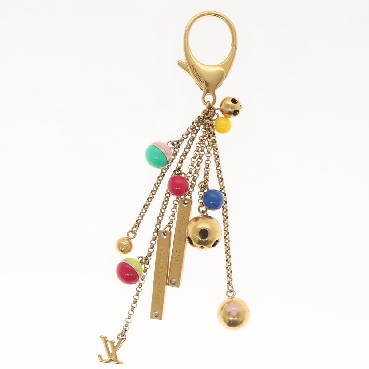 LOUIS VUITTON Porte Cles Grullo Key Holder metal Gold M62227 LV Auth 141198