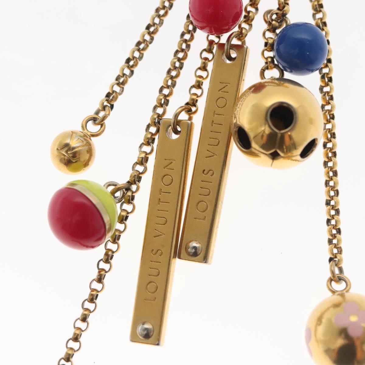 LOUIS VUITTON Porte Cles Grullo Key Holder metal Gold M62227 LV Auth 141198