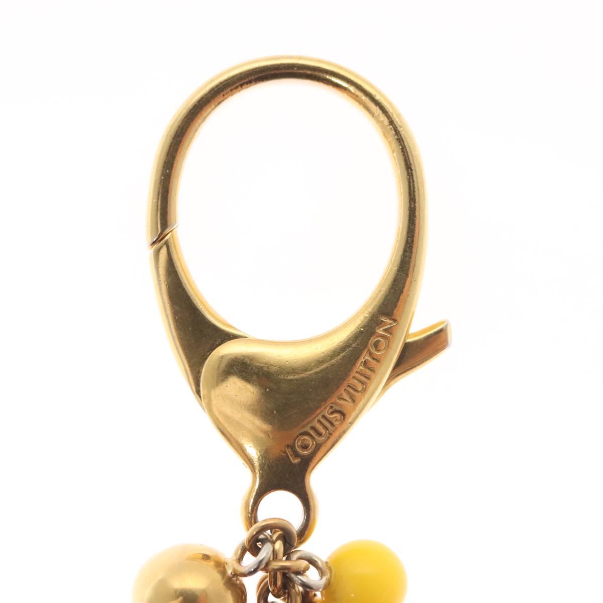 LOUIS VUITTON Porte Cles Grullo Key Holder metal Gold M62227 LV Auth 141198