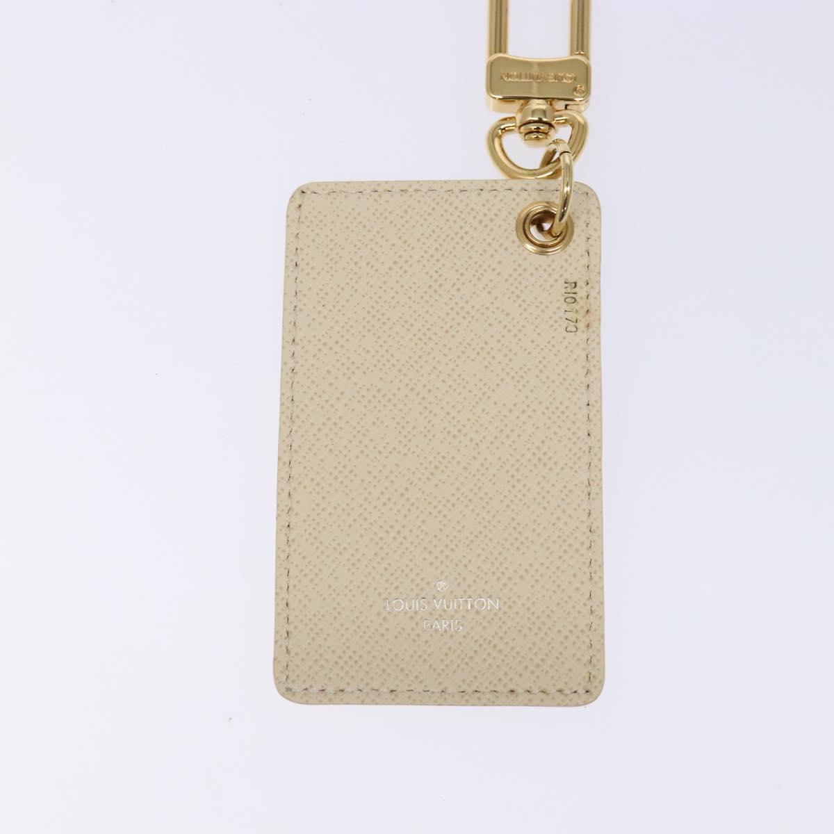 LOUIS VUITTON Damier Azur Porte Cles Afish Key Ring M66178 LV Auth 141200