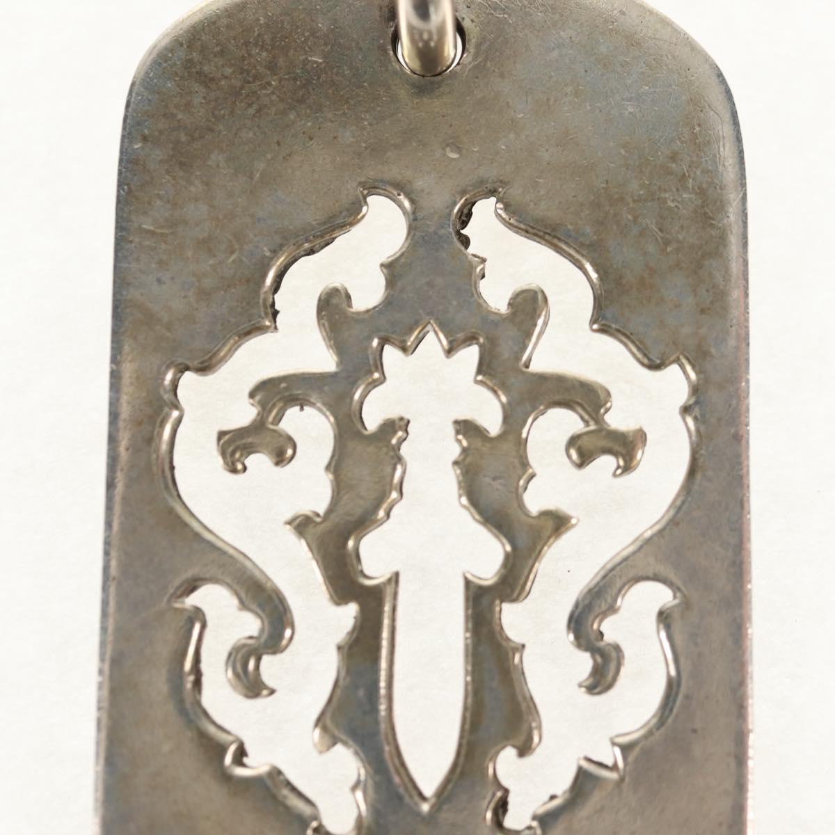 Chrome Hearts Pendant Top Cutout Dagger Dog Tag Ag925 Silver Auth 141204M