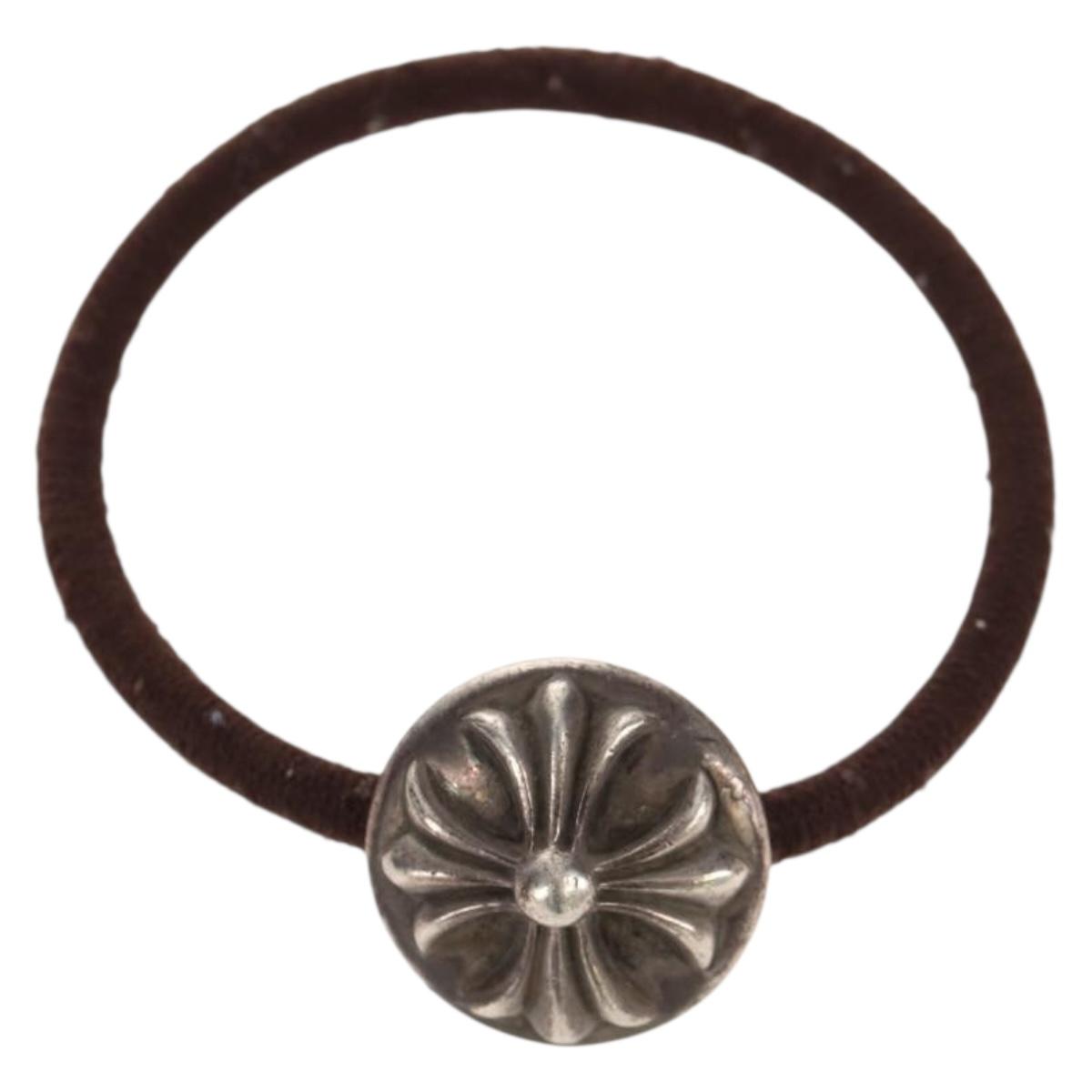 Chrome Hearts Cross Ball Button Hair Tie Ag925 Silver Auth 141206M