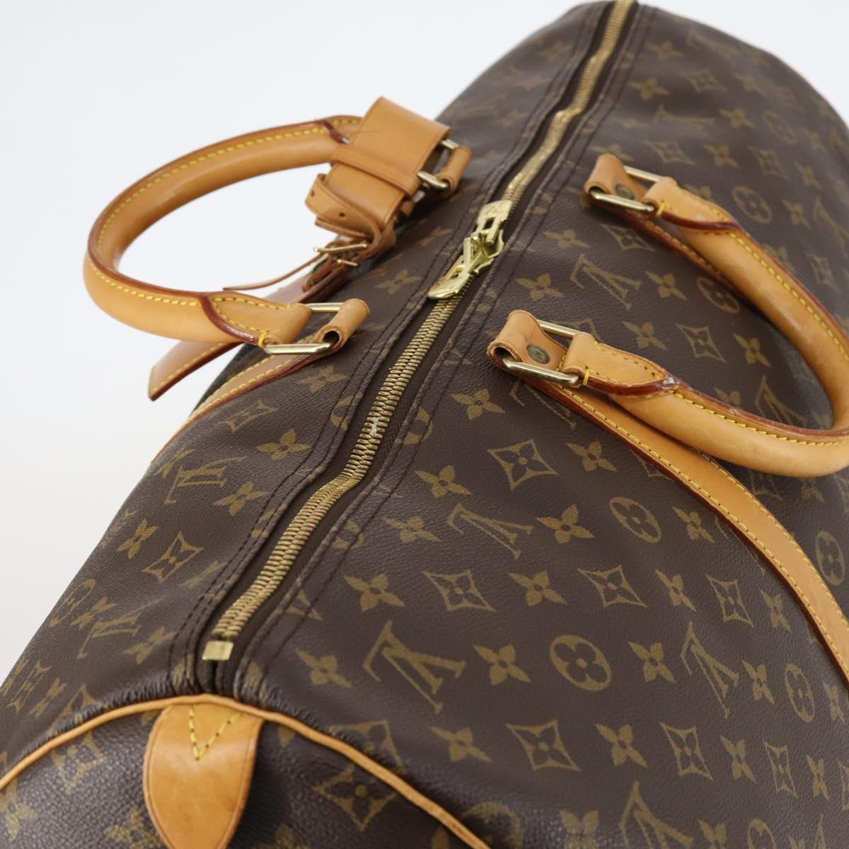 LOUIS VUITTON Monogram Keepall 55 Boston Bag M41424 LV Auth 141213