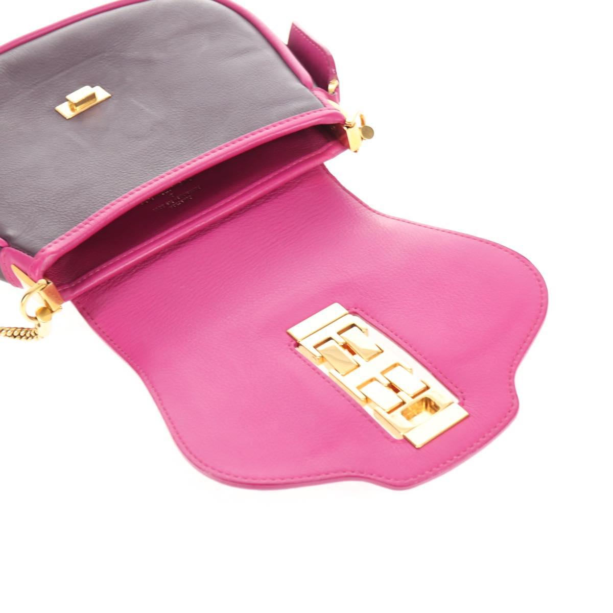 LOUIS VUITTON Art Deco Trappezio Shoulder Bag Leather Pink M97085 Auth 141216V